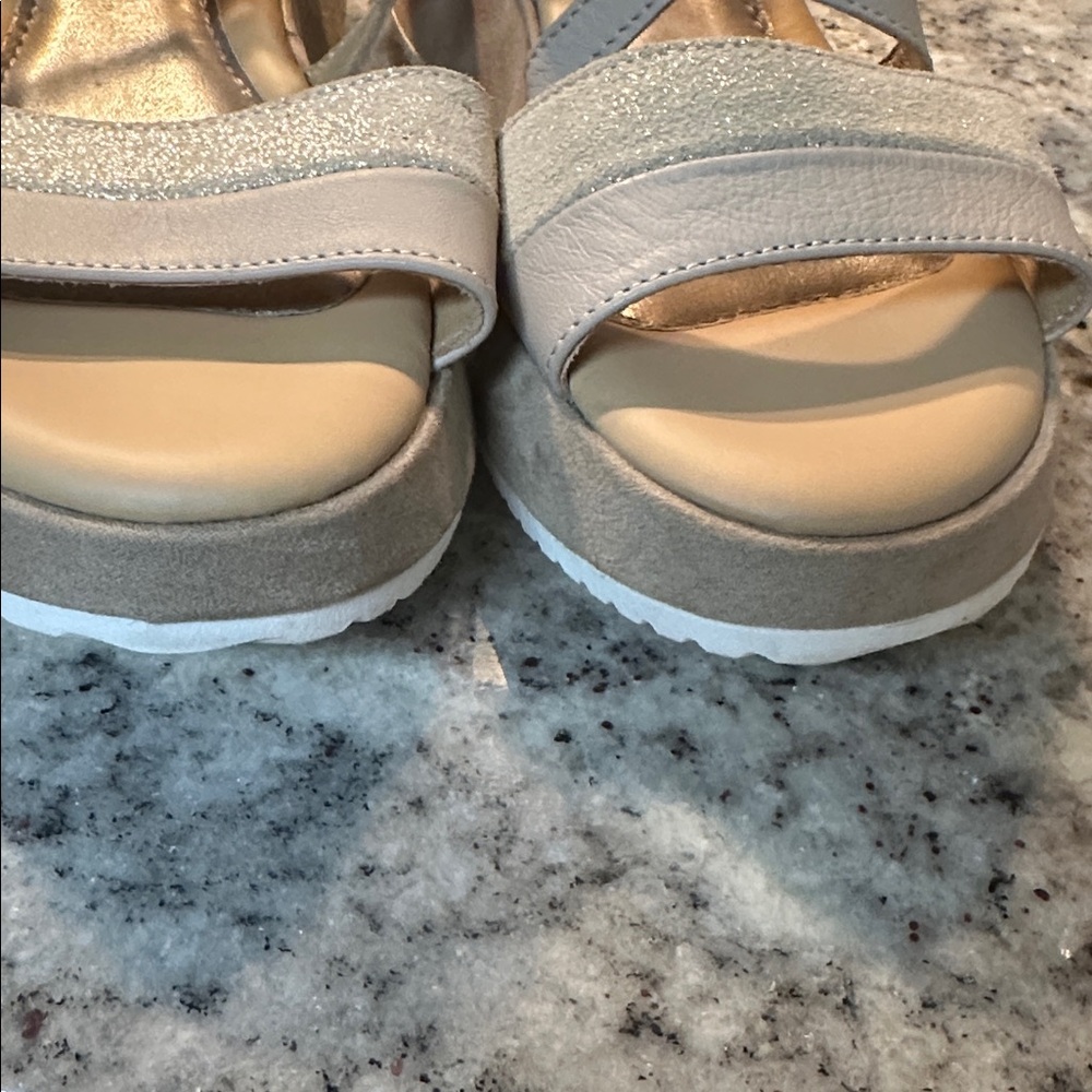 Cordani Light Beige and gold Strappy Sandals - Picture 4 of 11